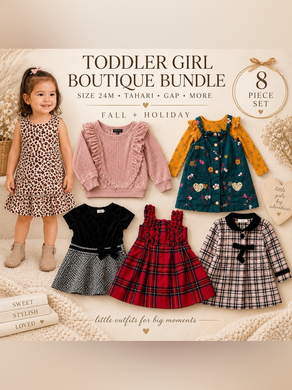 Toddler Girl 24M Fall Holiday Boutique Clothing Bundle Tahari GAP & More